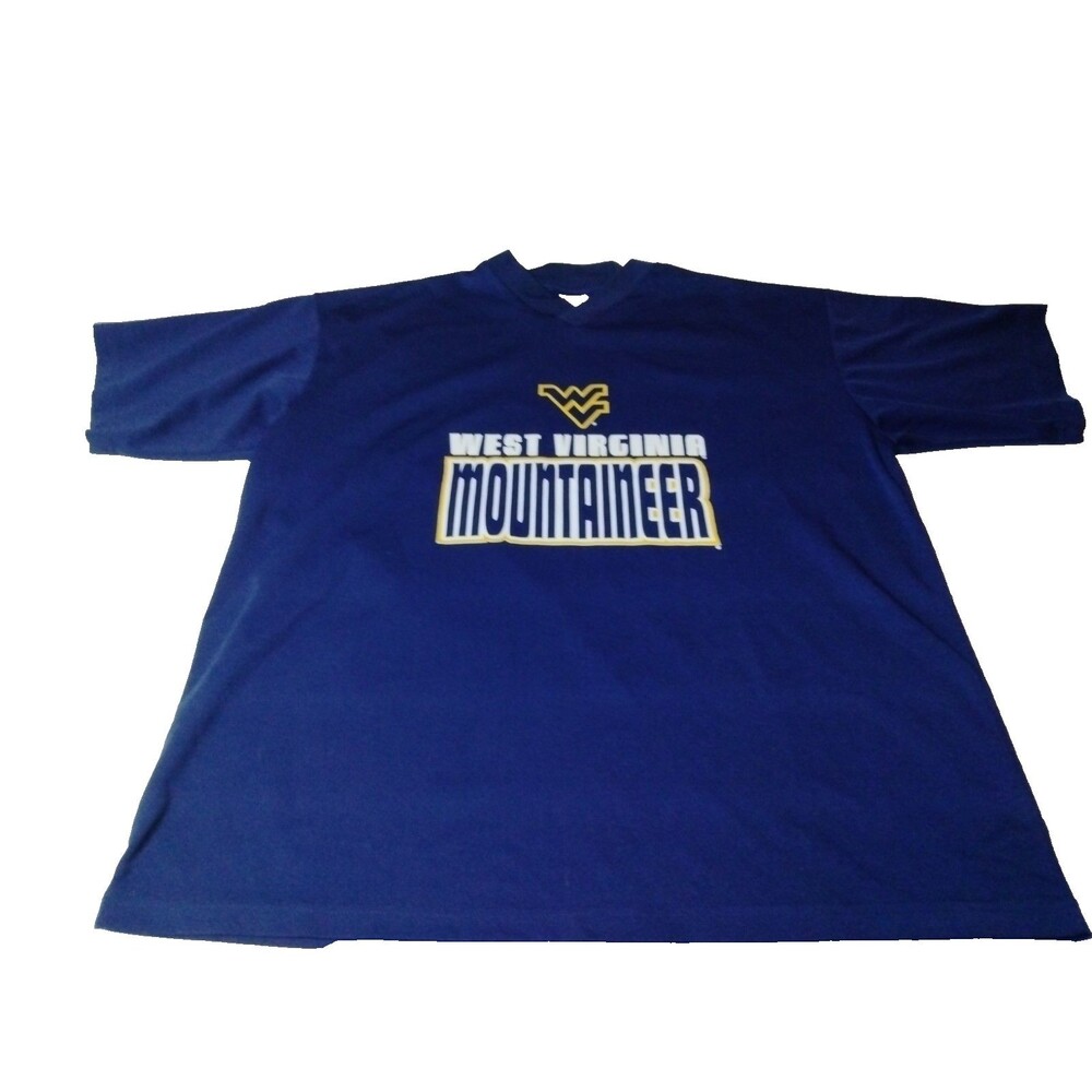 West Virginia Mountaineers Shirt Mens XL Blue WVU True Fan V Neck